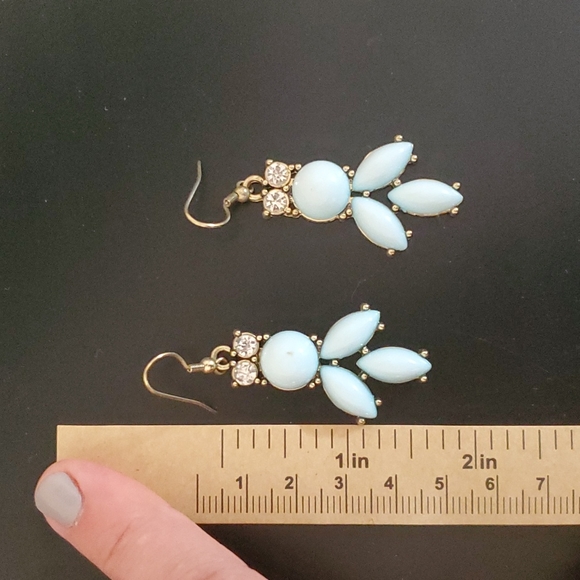 Baby Blue Sparkle Dangly Earring - Picture 2 of 2